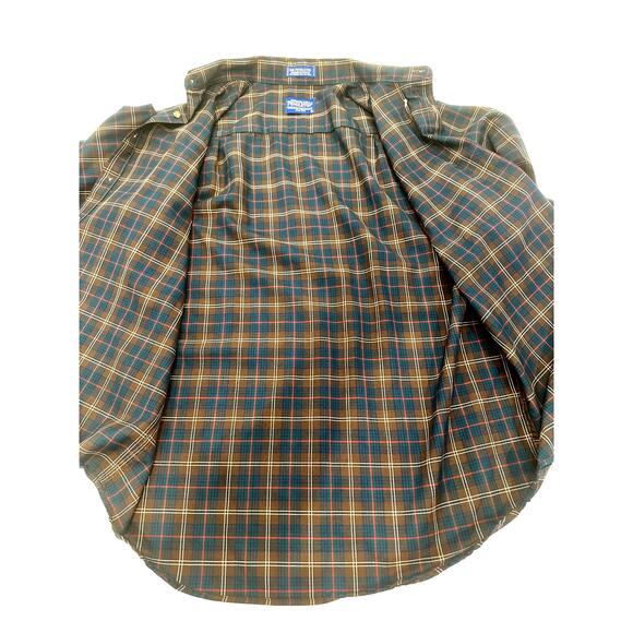 SIR PENDLETON 100% Worsted Wool Button Down Chisholm Tartan Shirt-Men's Large - Picture 9 of 11